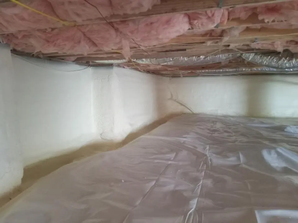 Crawl space encapsulation with closed-cell spray foam for Roof Leak Repair in Bloomfield